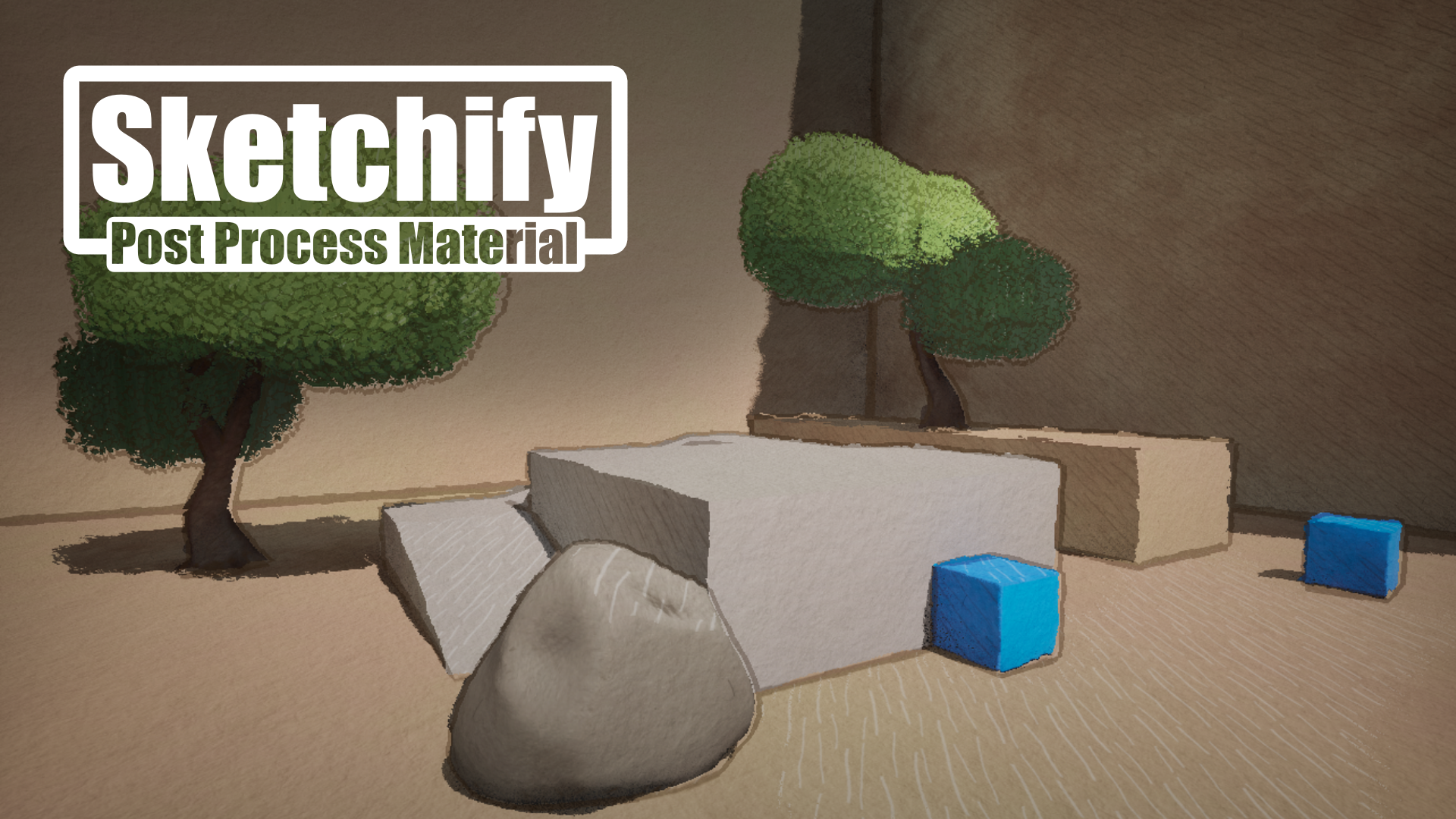 Sketchify - Hand Drawn Sketch Post Process Material | Fab