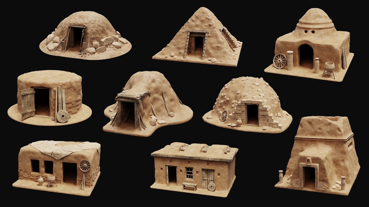 Ancient Mud Primitive Houses 제품 등록을 위한 미디어 1개