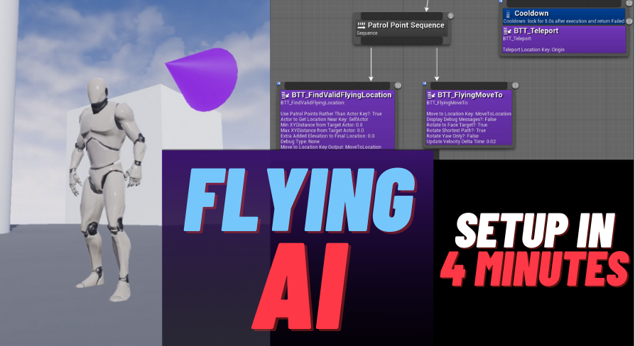 Flying AI Movement and Behaviors (Setup In Minutes) | Fab