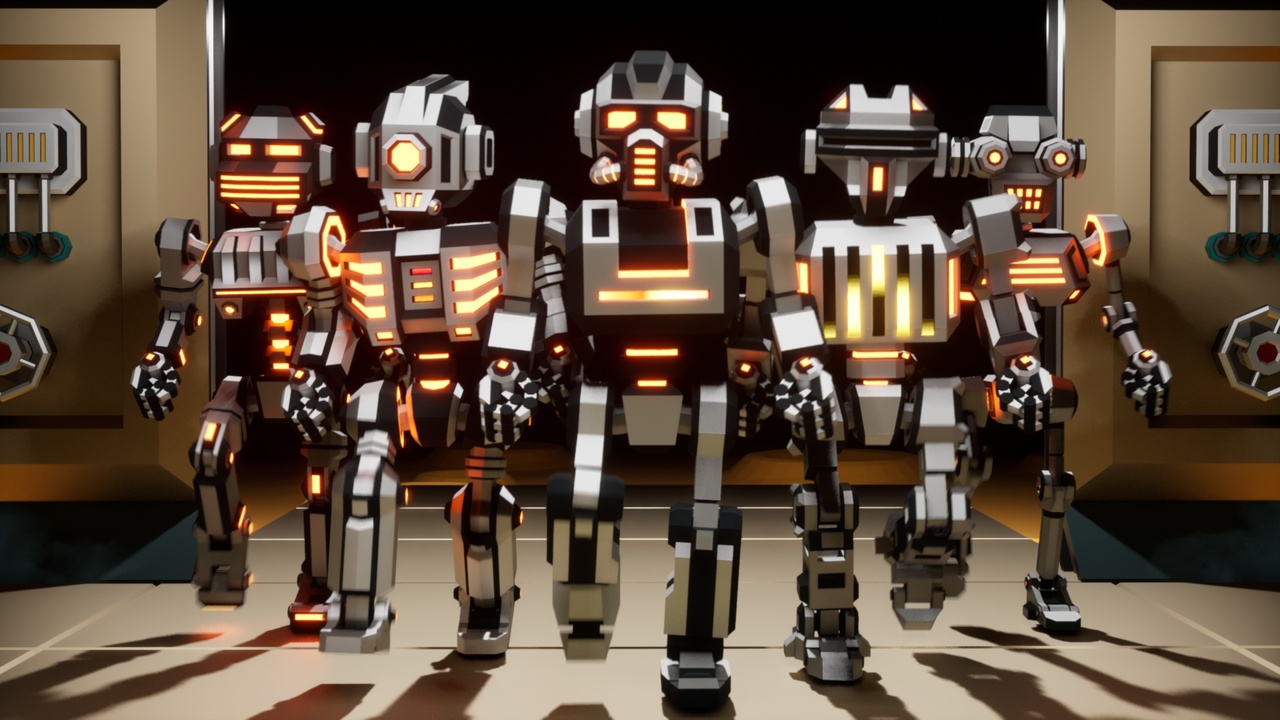 Media 1 for listing Modular Sci-Fi Robot Low-poly Stylized