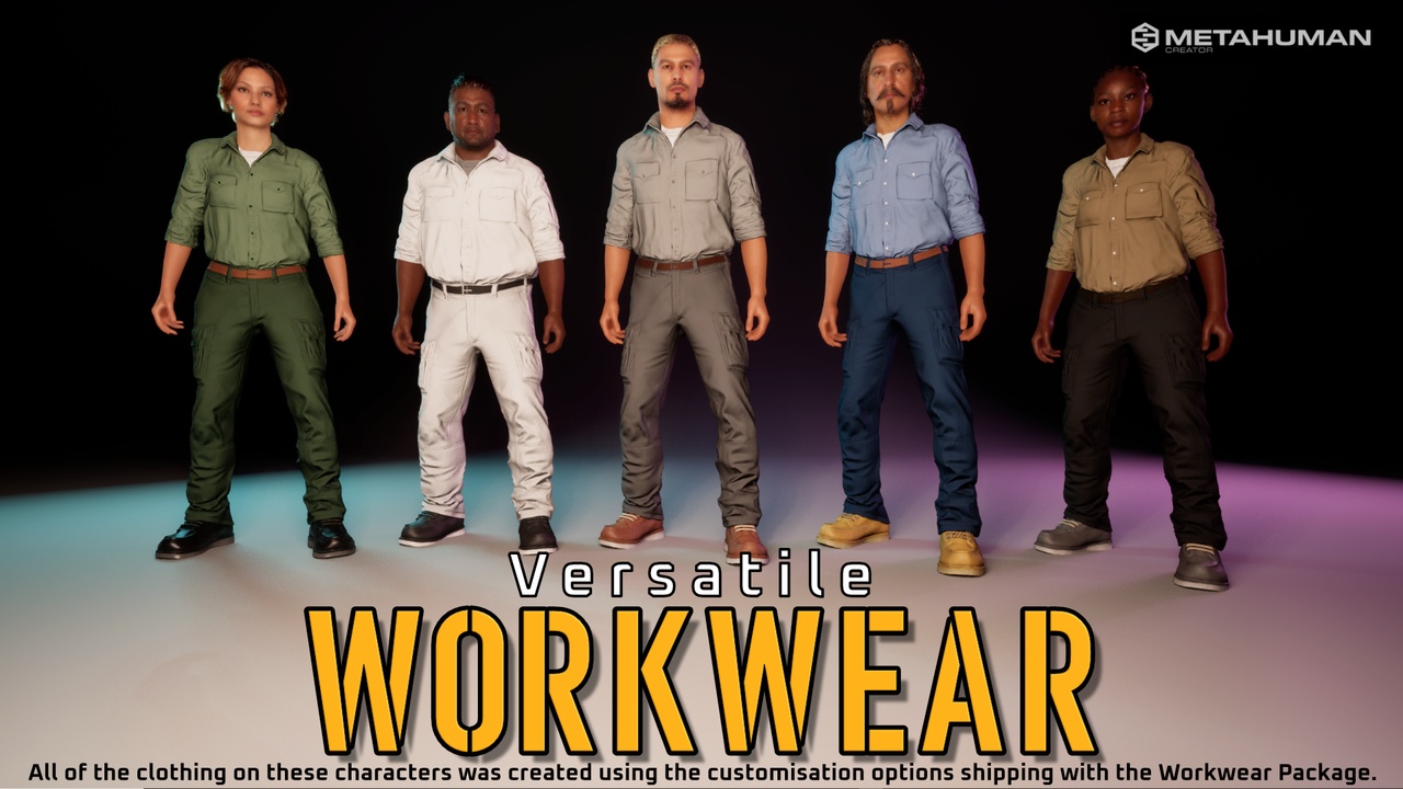 Media 1 for listing Versatile Workwear for MetaHumans