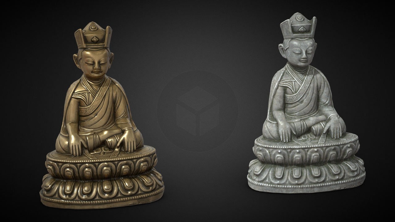 Media 1 for listing Tibetan Karmapa Lama Statues Gold And Stone