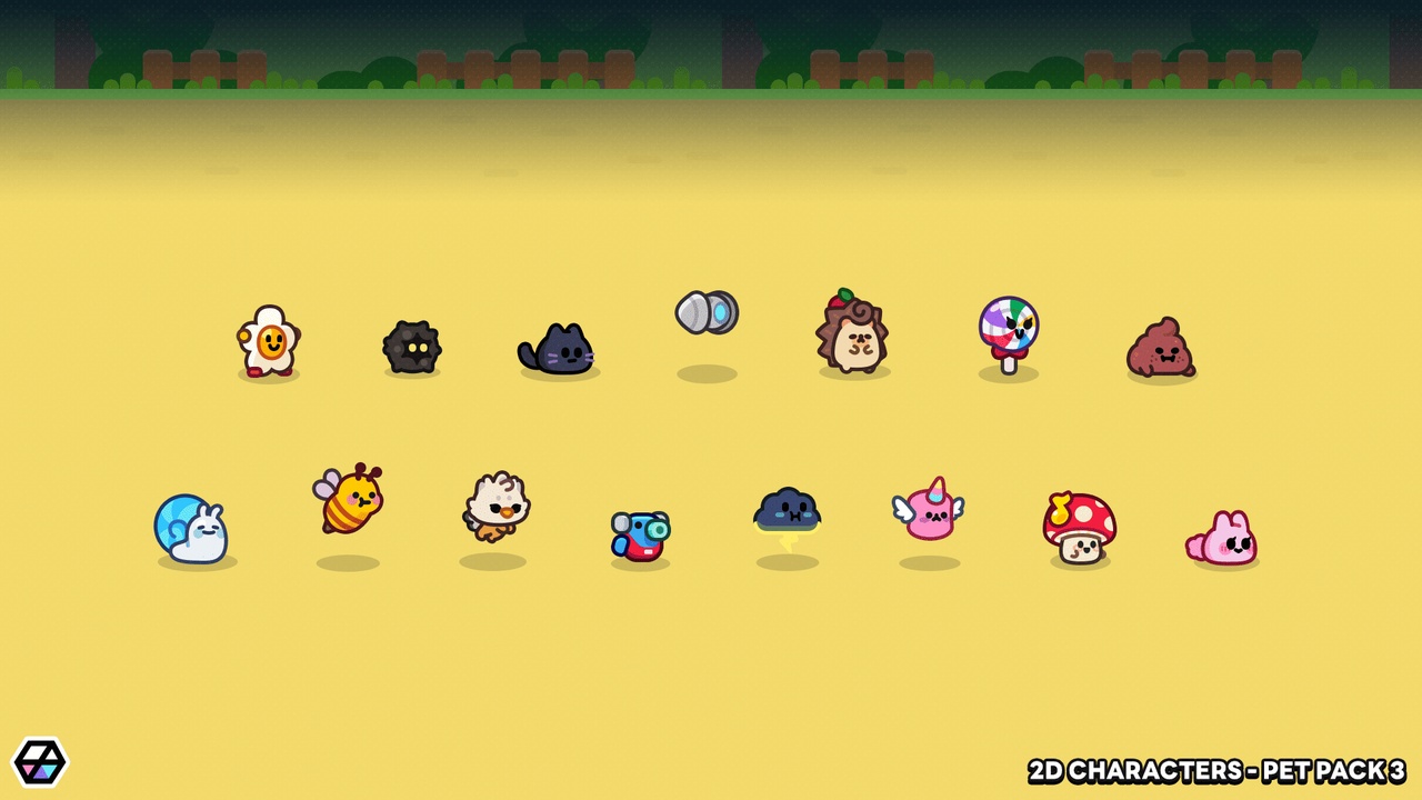 Media 1 for listing 2D Characters - Pet Pack 3