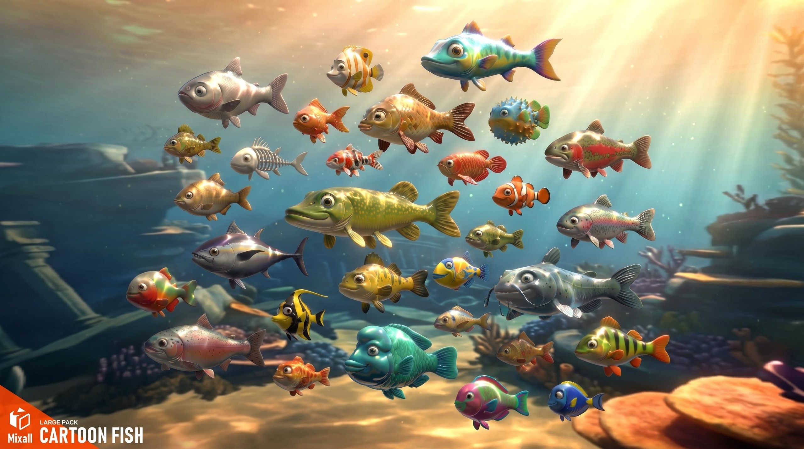 Media 1 for listing Cartoon fish - underwater pack