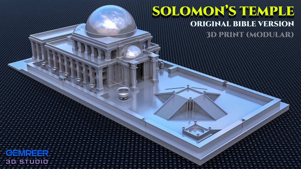 Media 1 for listing Solomon’s Temple 3D Print - Original Bible Version
