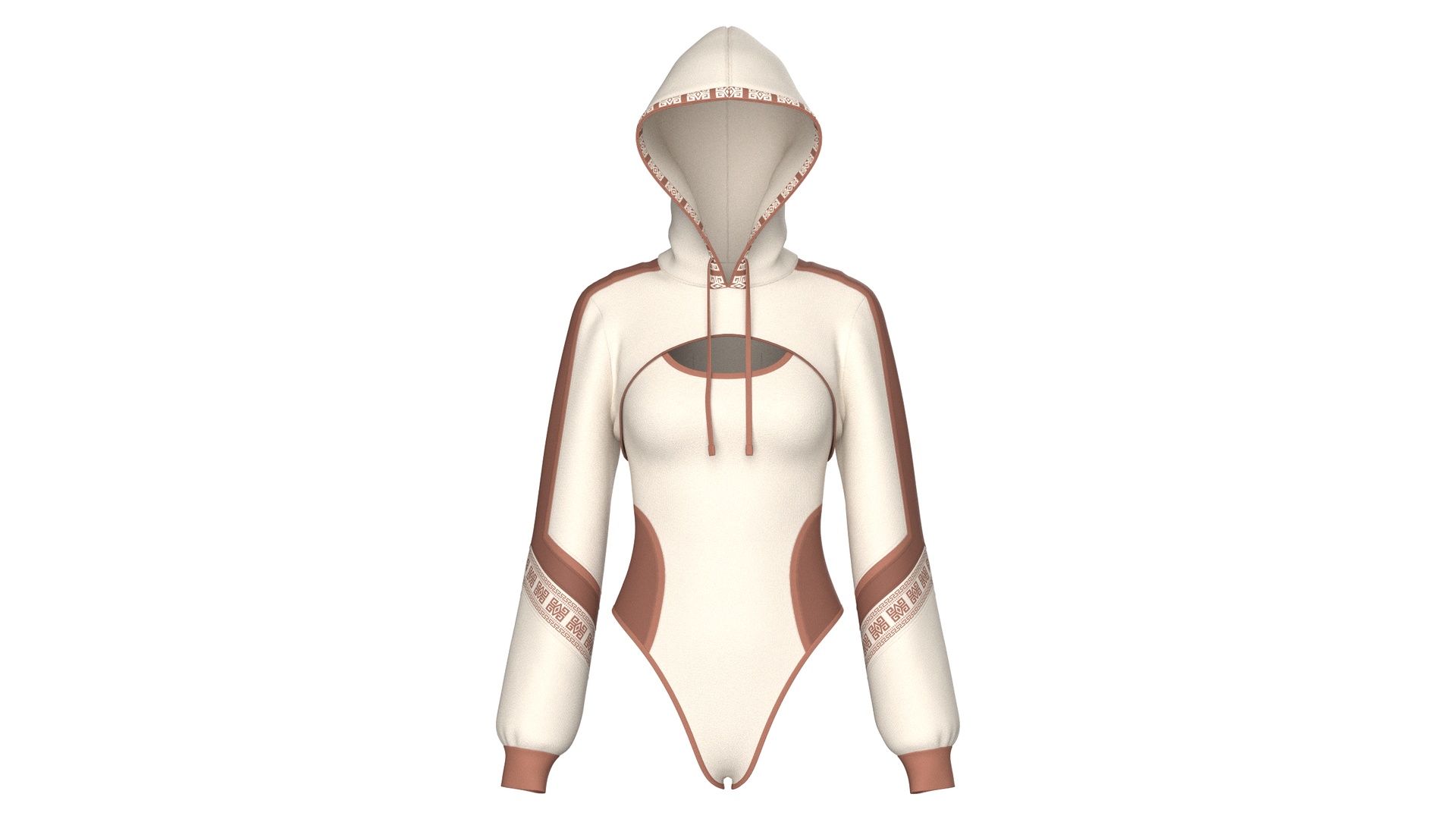 Media 1 for listing Girls Color Block Hooded Bodysuit | High Poly