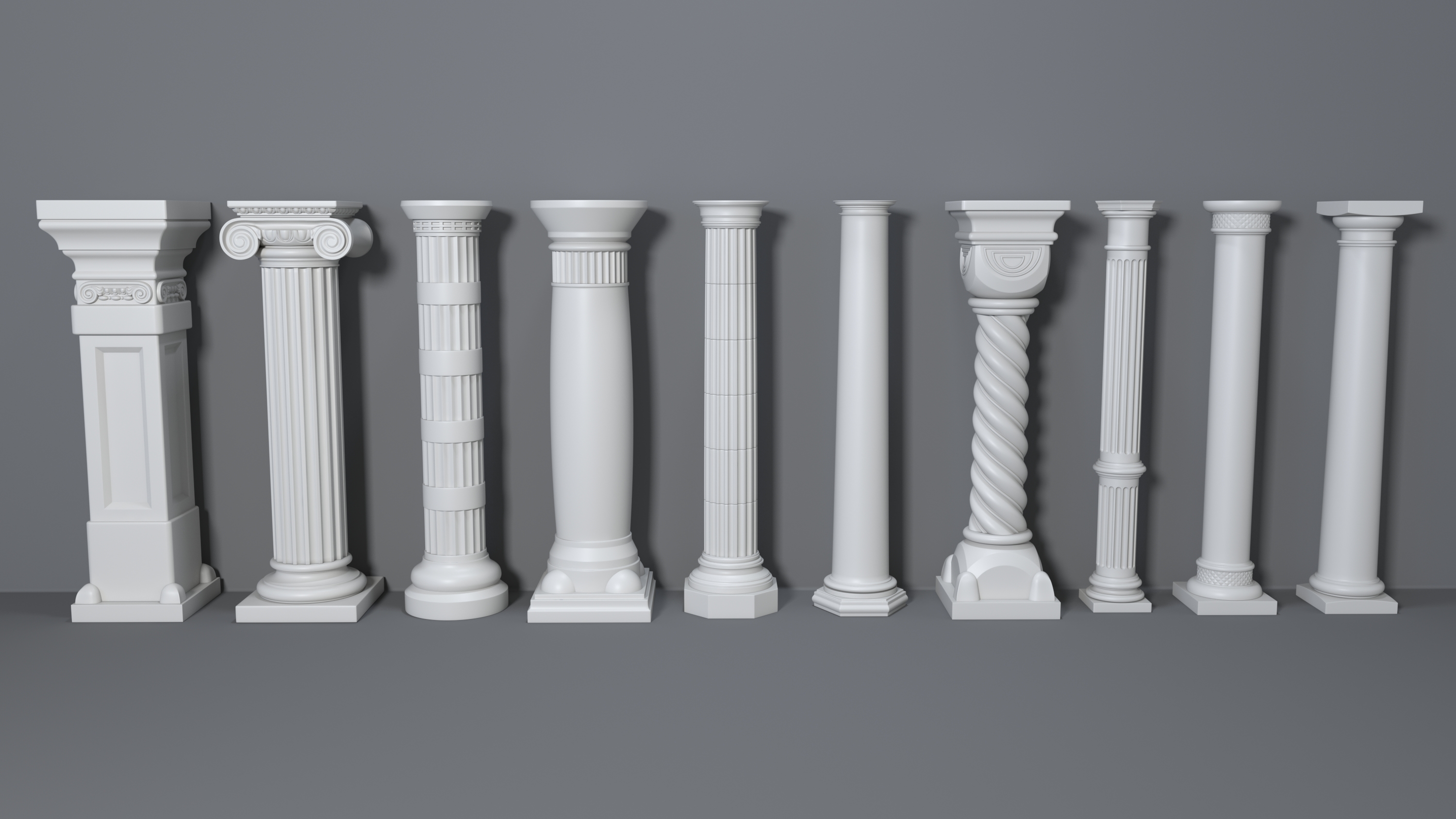 Solid Columns Columns Collection -2 - 10 pieces | Fab