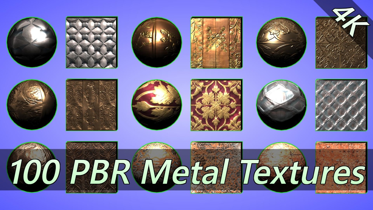 Media 1 for listing 4K PBR Materials: 100 metal materials
