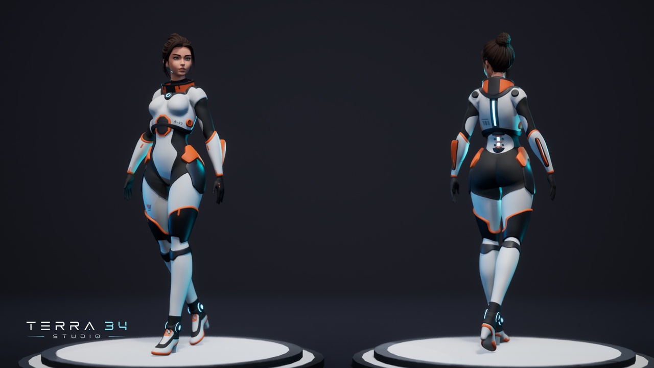 Media 1 for listing Modular Stylized Sci-fi Girl