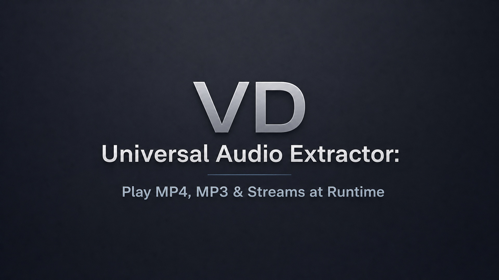Media 1 for listing VD Universal Audio Extractor: Play MP4, MP3 & Streams at Runtime