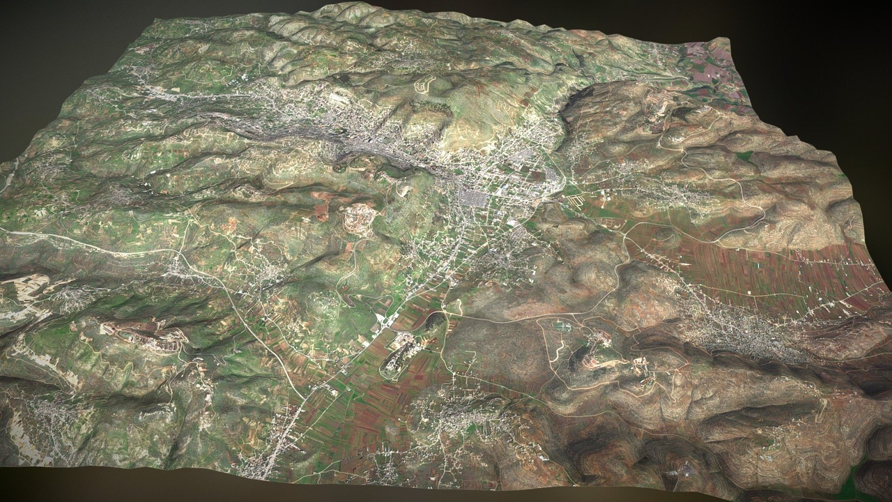 Shechem, Israel - 3D Terrain Map 제품 등록을 위한 미디어 1개