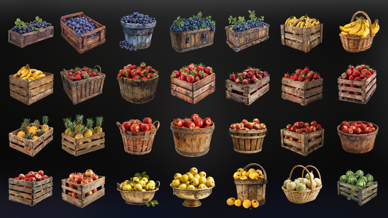 Media 1 for listing Fruits in a box - Icon Pack