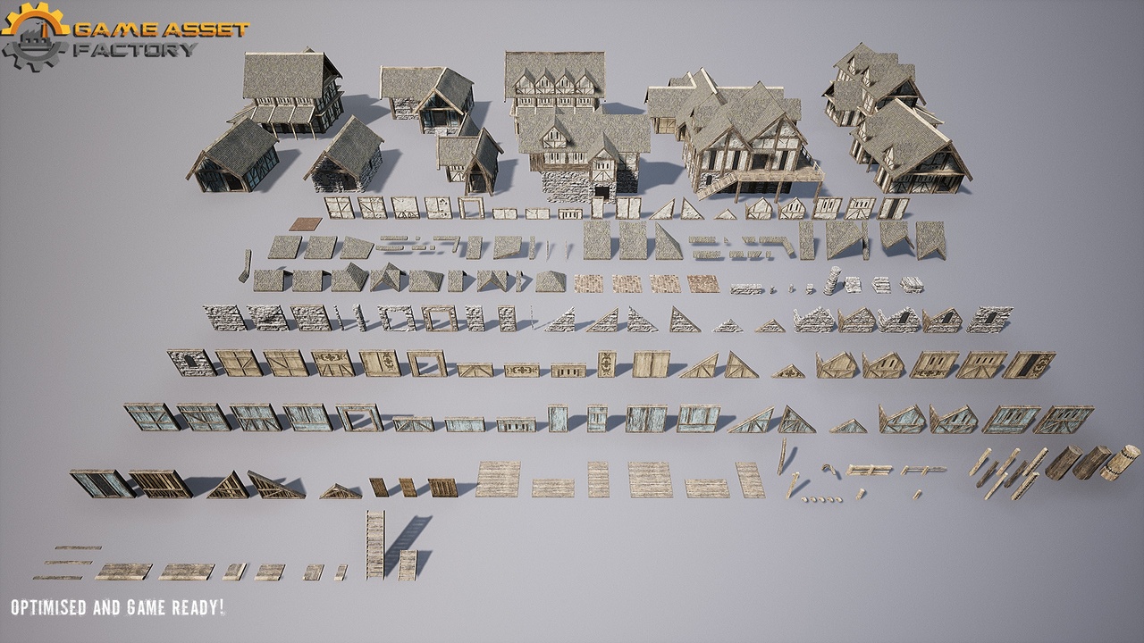 Medieval Houses Modular Vol 1 | Fab