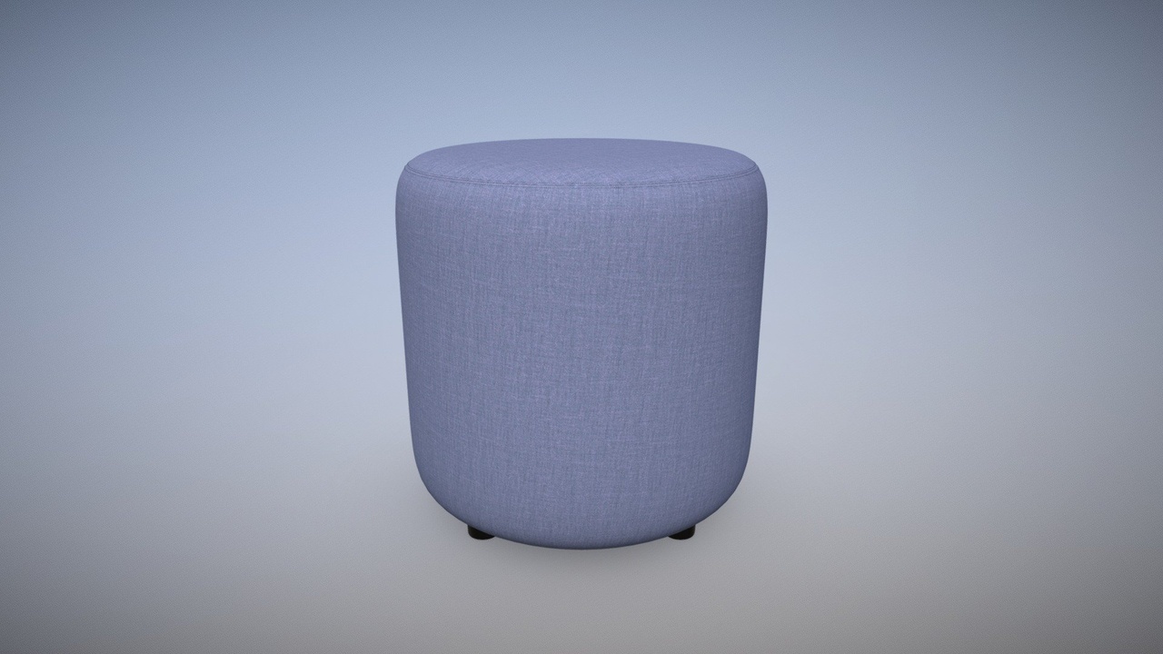 Media 1 for listing Round Fabric Ottoman