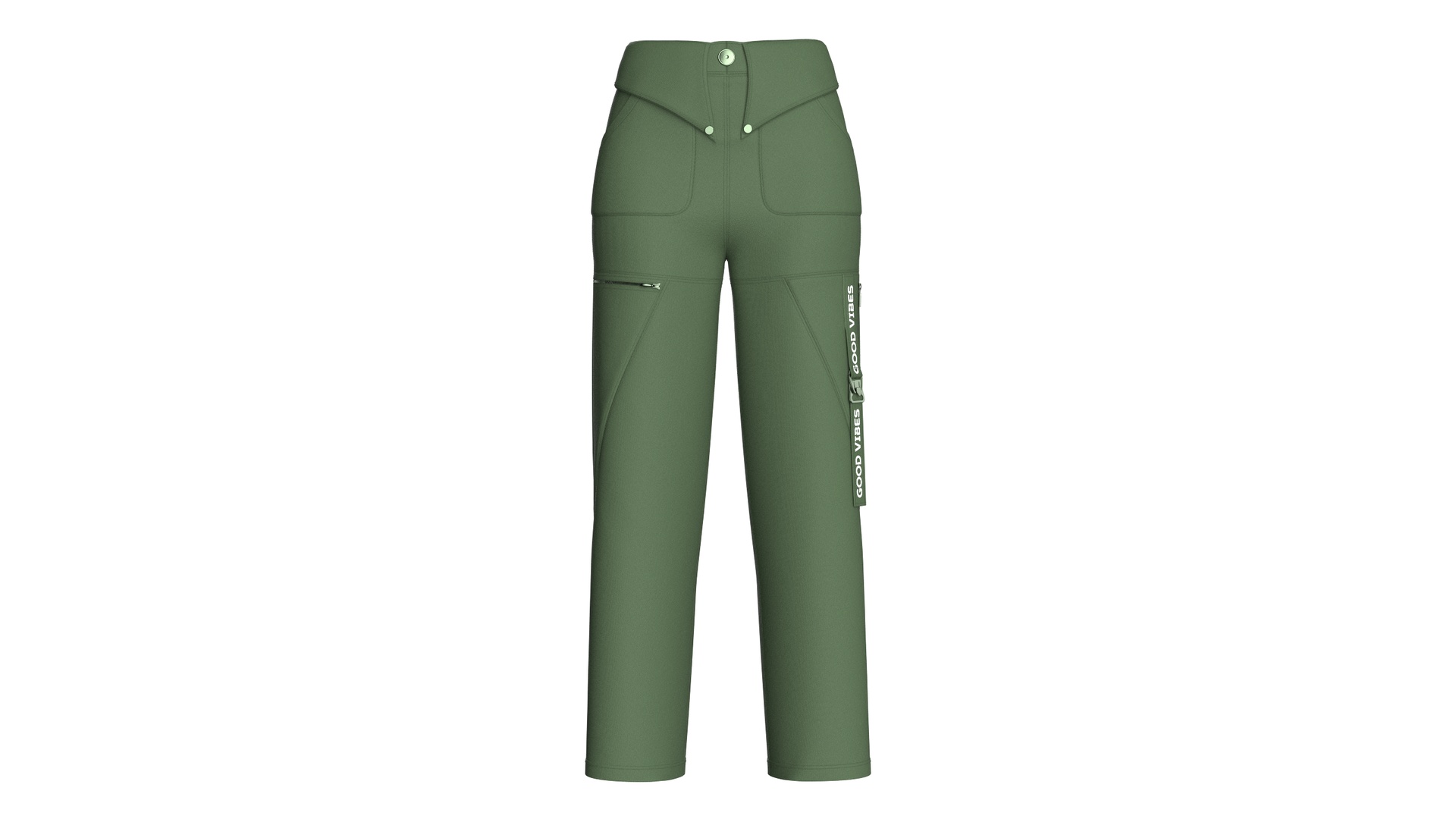 Media 1 for listing Girls Fold - Over Waistband Cargo Pants | High Poly