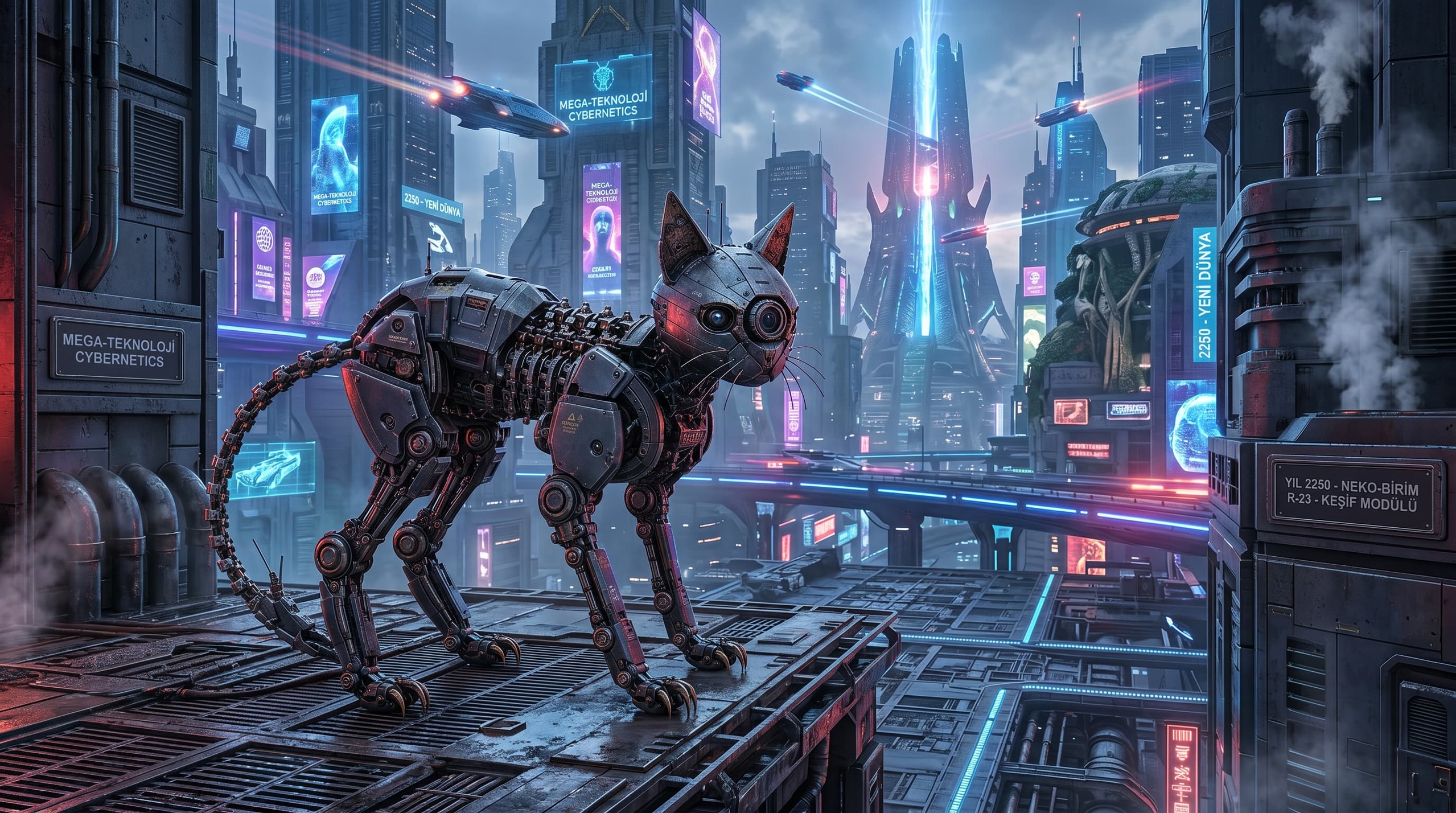 Media 1 for listing Cybernetic Feline Recon Unit: Neko R-23 Drone (FBX)