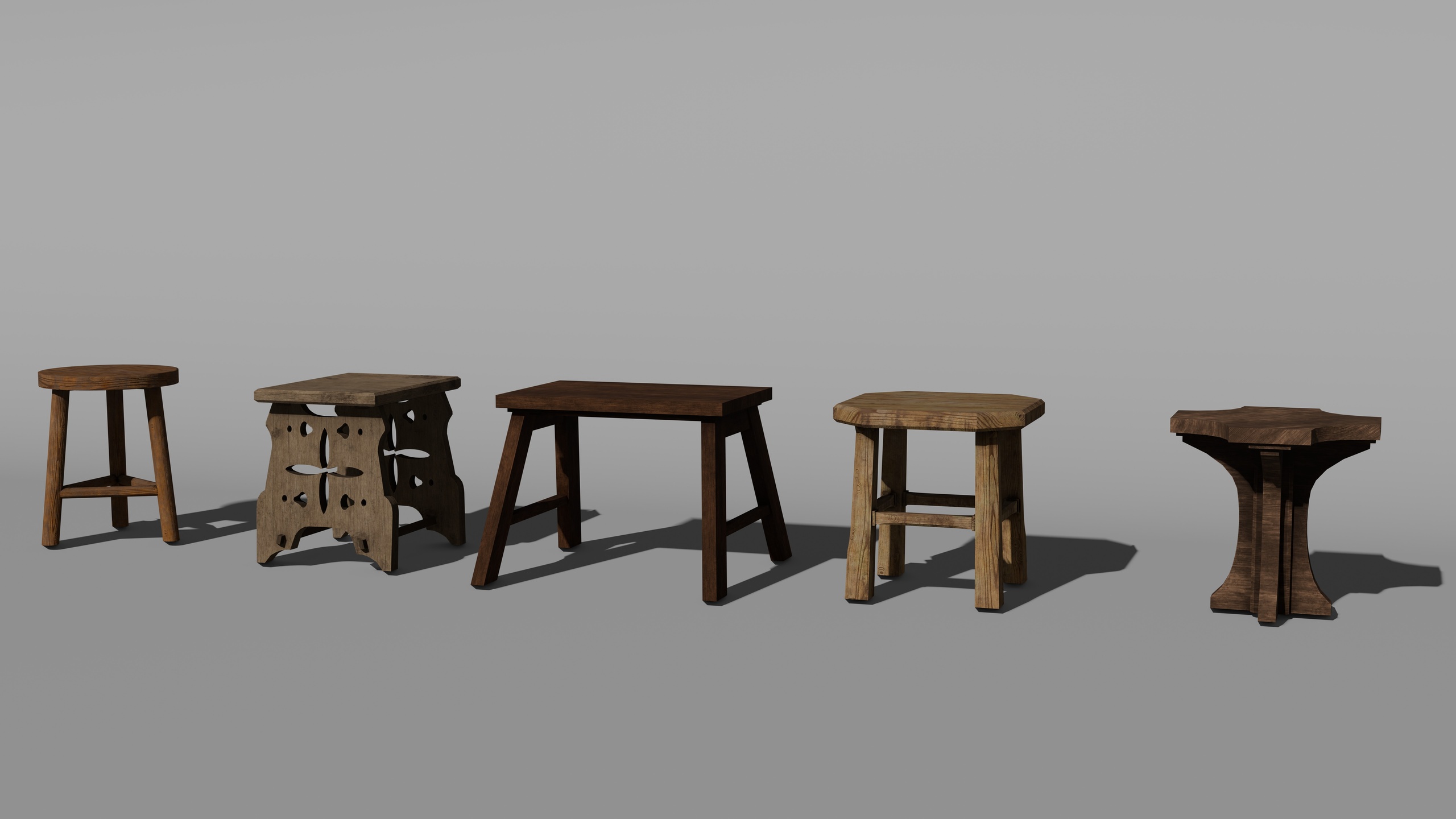 Media 1 for listing Medieval Stool pack