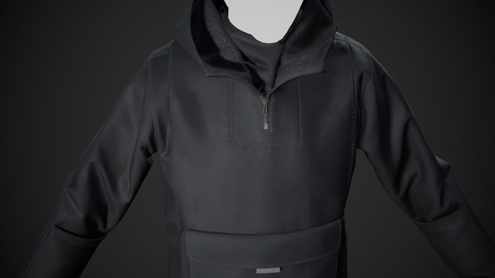 Media 1 for listing Black Anorak Jacket