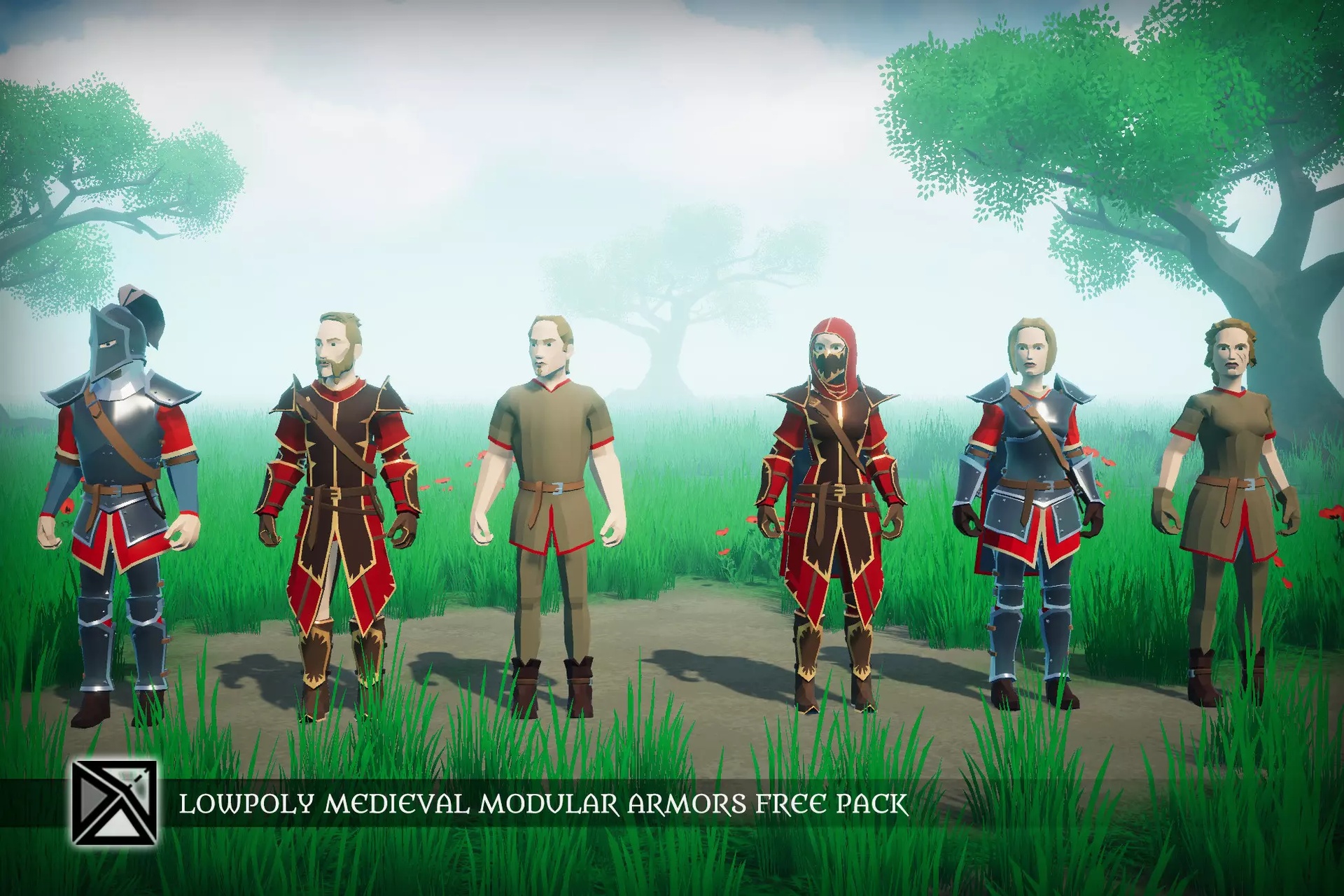Media 1 for listing Lowpoly Modular Armors - Free - MEDIEVAL FANTASY SERIES
