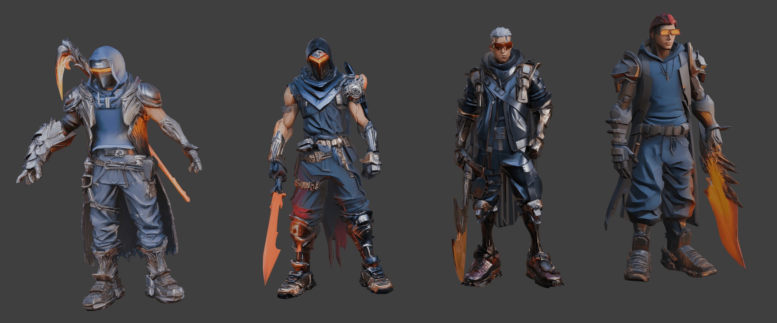 Media 1 for listing Cyberpunk Blade Enforcers⚔️(LowPoly)