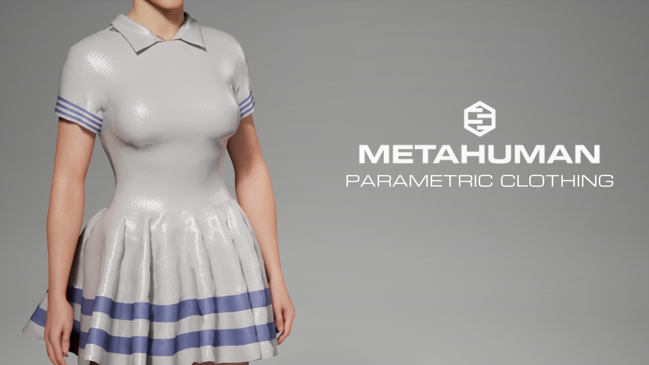 Media 1 for listing Vintage Silk Dress | MetaHuman Parametric Clothing