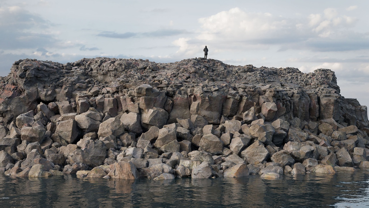 Media 1 for listing Realistic Coastal Stones Cliff - Modular PBR Scan