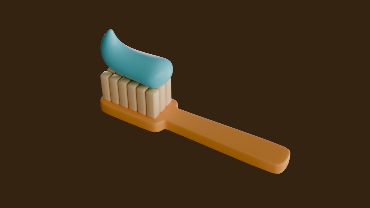 Media 1 for listing Stylized Toothbrush with Toothpaste