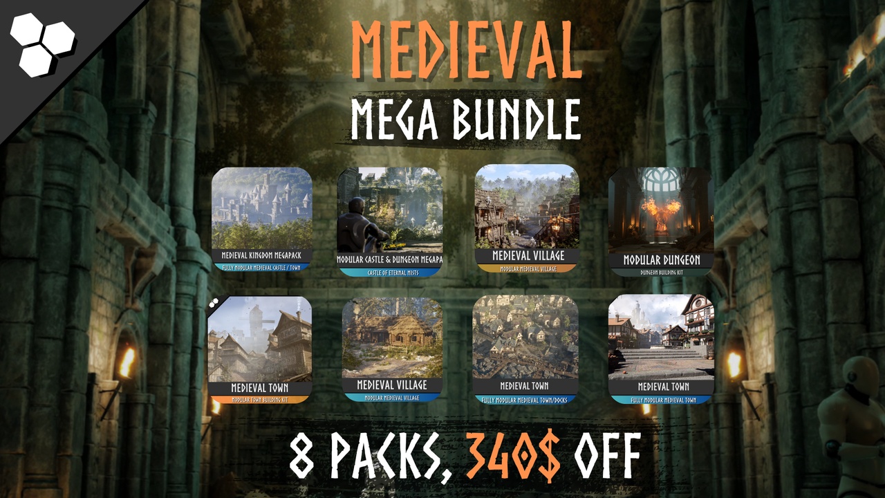 Média 1 pour l'article The Medieval Mega Bundle (Medieval Castle, Dungeon, Village, Kingdom, Town)