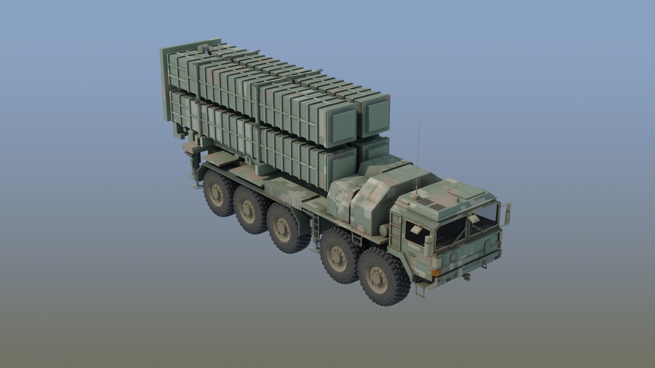 Media 1 for listing Bavar373 Surface to Air Missile Launcher Vehicle Game Ready 3D Asset