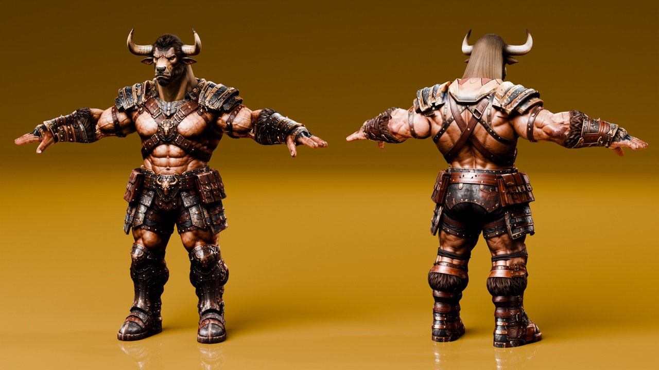 Media 1 for listing Minotaur Gladiator Champion - Rigged