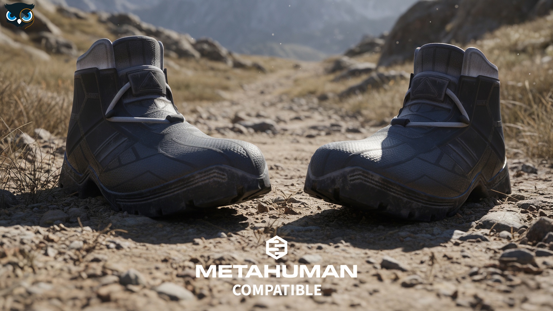 Media 1 for listing SciFi Hex Armor Boots   Cyberpunk Footwear Asset