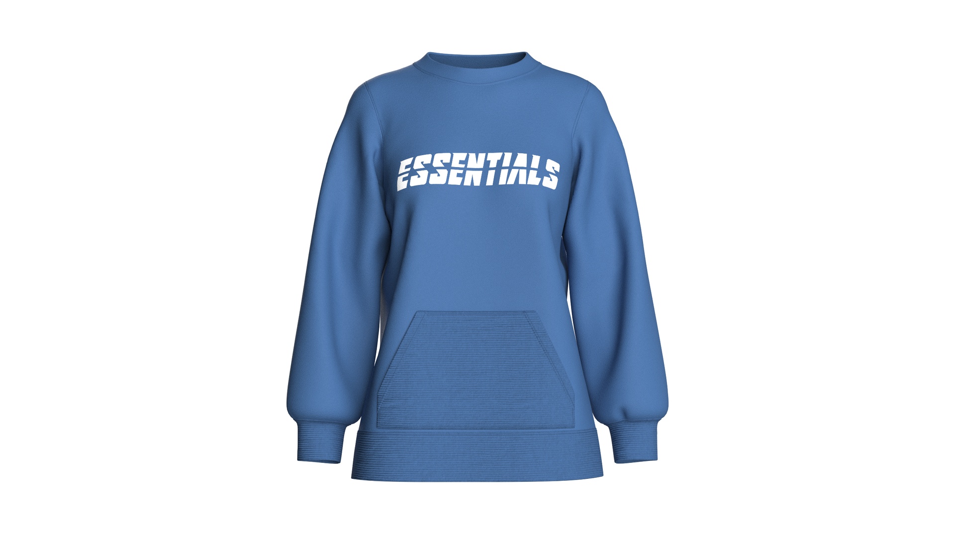 Media 1 for listing Girls Oversized Crewneck Sweatshirt With Pocket | High Poly