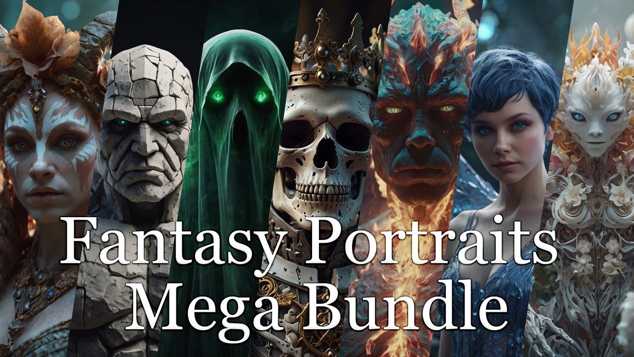 Fantasy Portraits Mega Bundle 제품 등록을 위한 미디어 1개