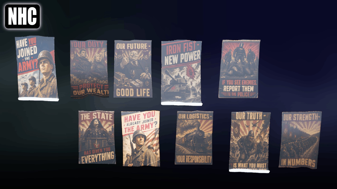 Media 1 for listing NHC - 3D Slogan Posters