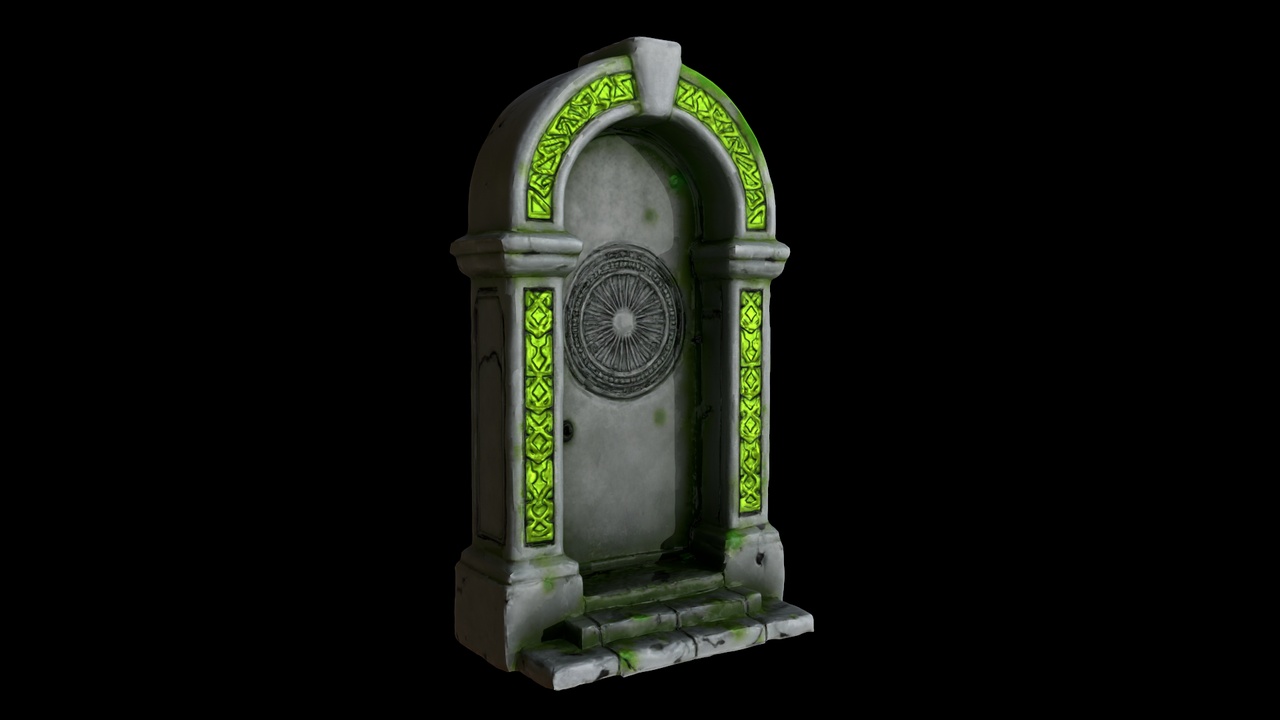 Media 1 for listing 🟢 Ancient Runic Stone Door