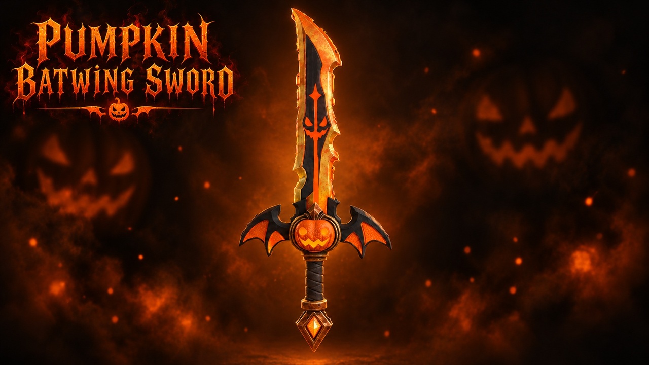 Media 1 for listing Pumpkin Batwing Sword