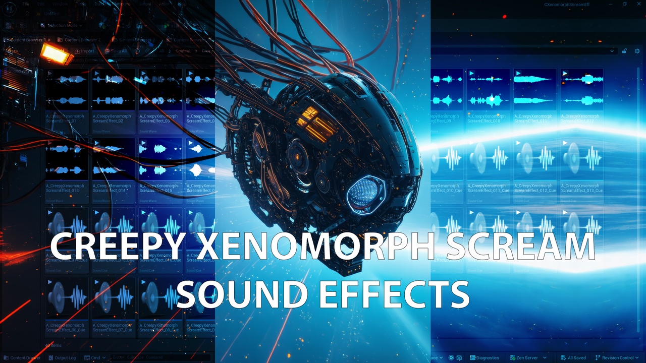 Media 1 for listing Creepy Xenomorph Scream Sound Effects
