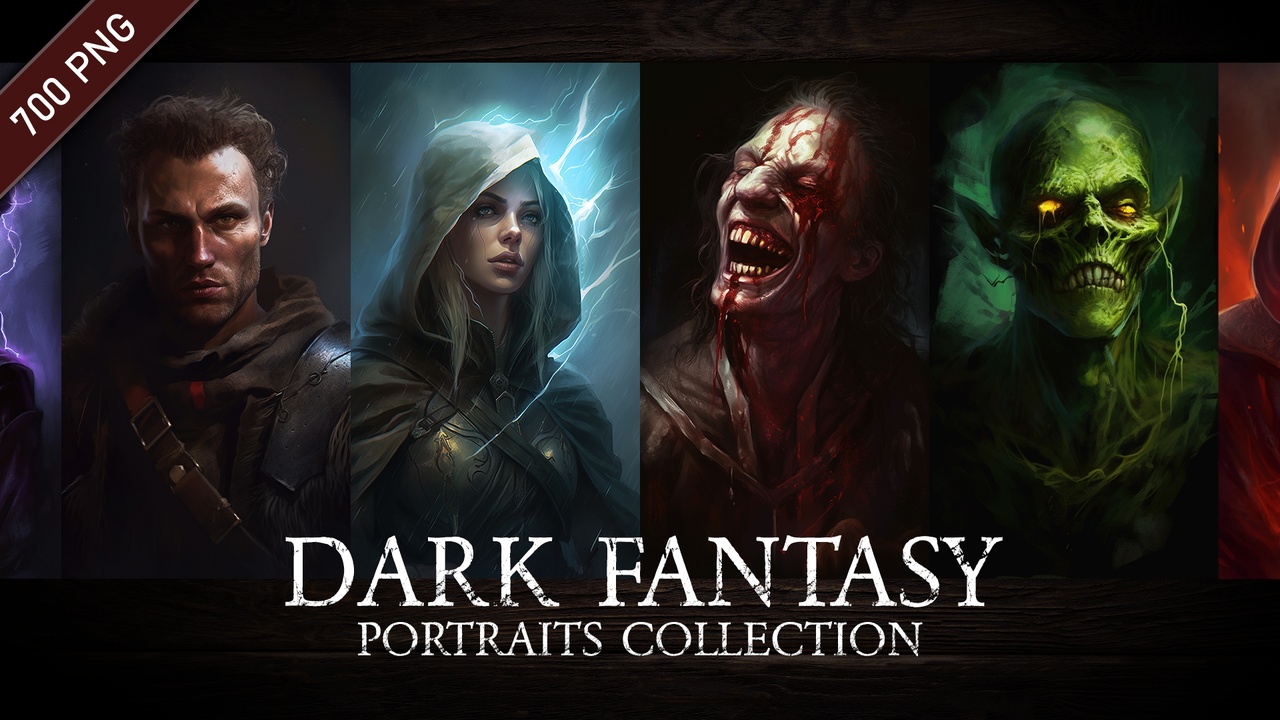 Media 1 for listing Dark Fantasy Portraits Collection