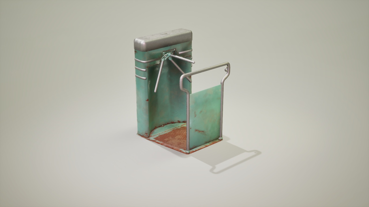 Media 1 for listing Retro Turnstile Gate – Game Ready Prop