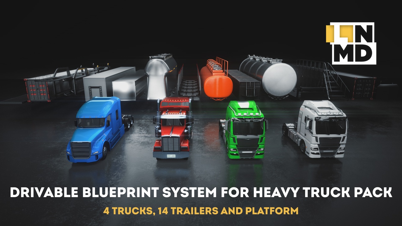 Media 1 for listing DRIVABLE BLUEPRINT SYSTEM FOR HEAVY TRUCK: 4 TRUCKS, 14 TRAILERS
