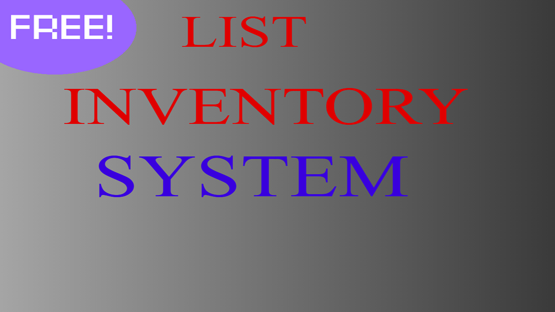 Free Modular List Inventory System | Fab