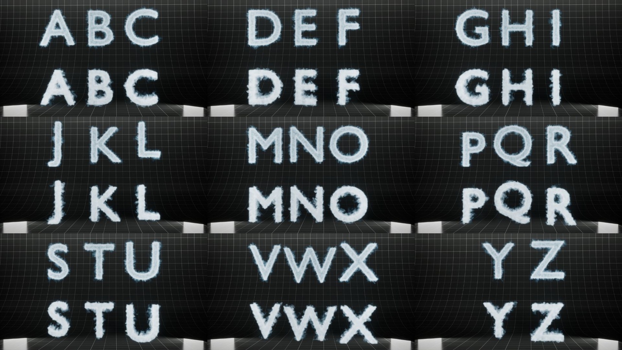 Media 1 for listing Cinematic Alphabet and Numbers Smoke Effect VDB Pack
