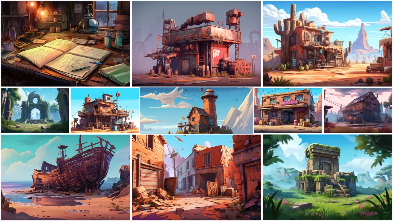Media 1 for listing BACKGROUND - Stylized Post Apocalyptic 2