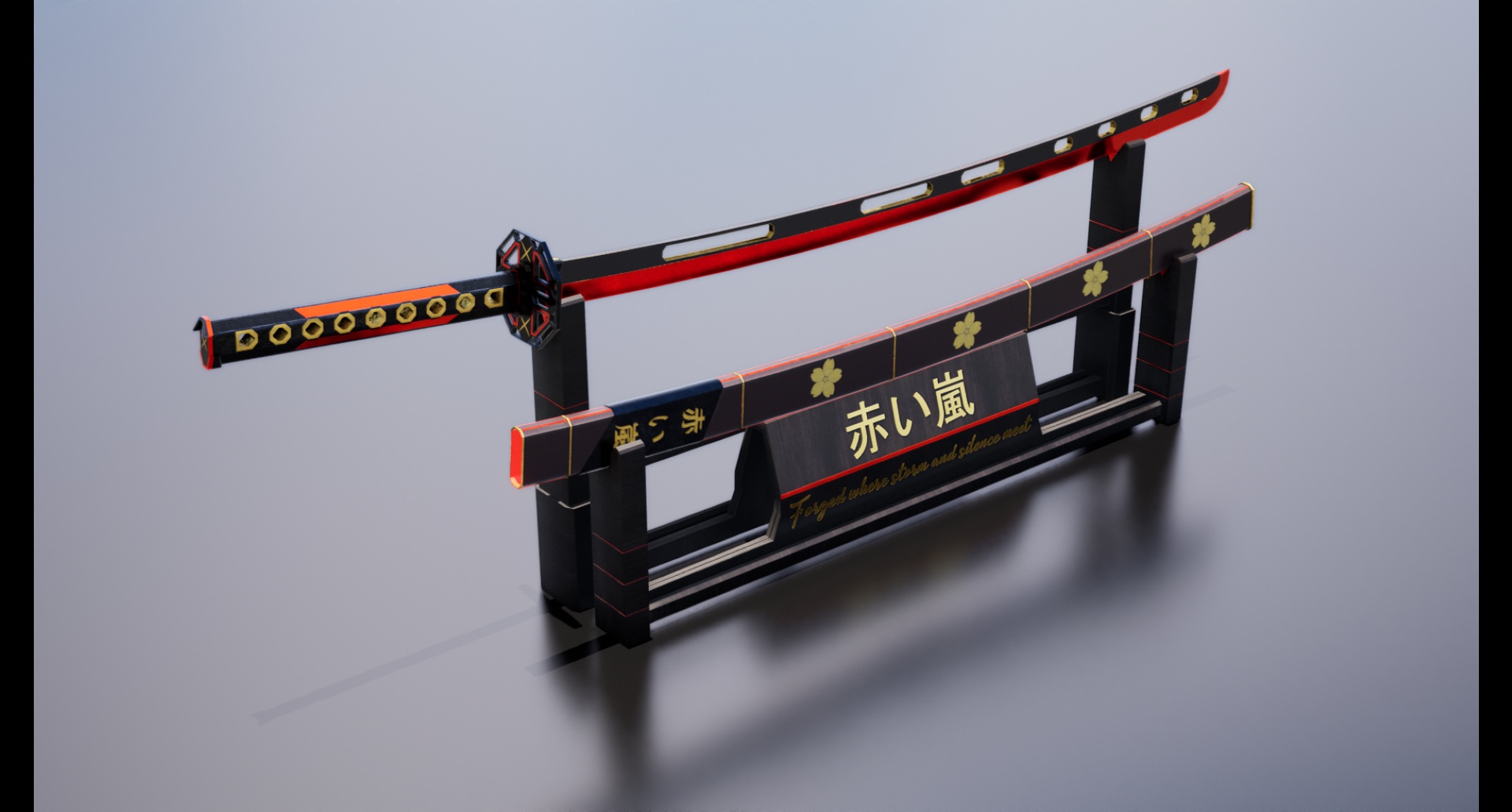 Media 1 for listing Akai Arashi - FPS Animated Cyber Katana