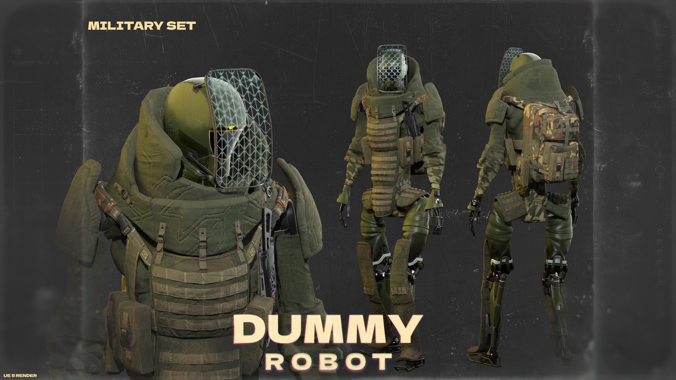 Media 1 for listing DUMMY robot Military Set
