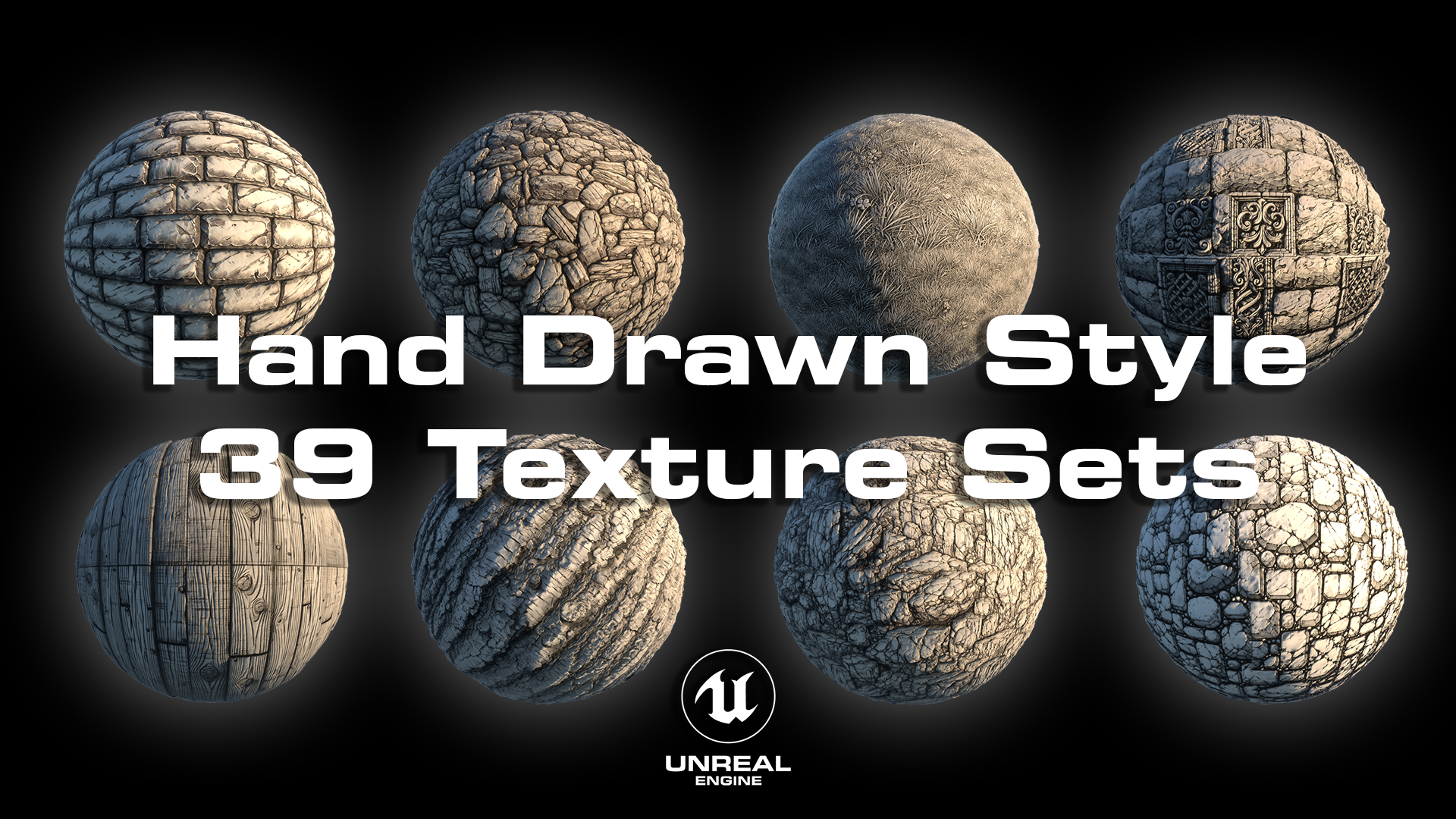 Hand Drawn Style 39 Texture Sets Bundle | Fab