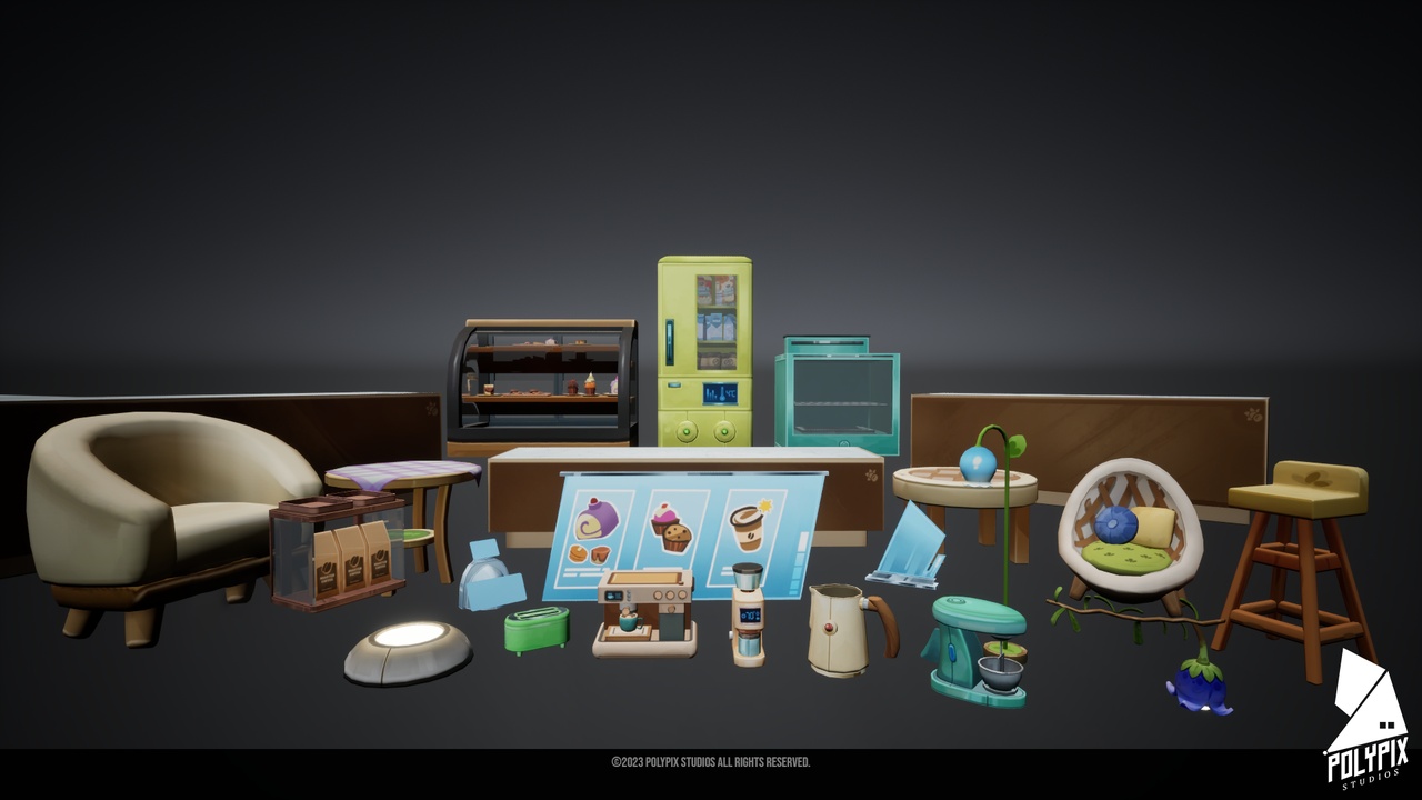 Medium 1 für Eintrag Stylized Solar Punk Cafe Props