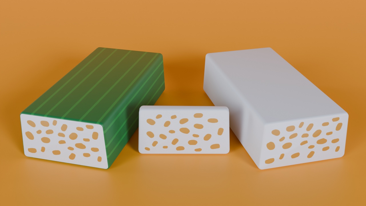 Media 1 for listing Stylized Tempeh – Low Poly