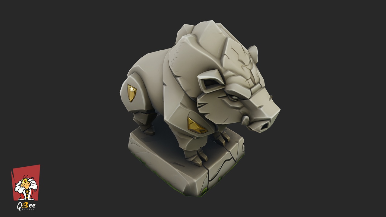 Media 1 for listing Stylized Boar Statue