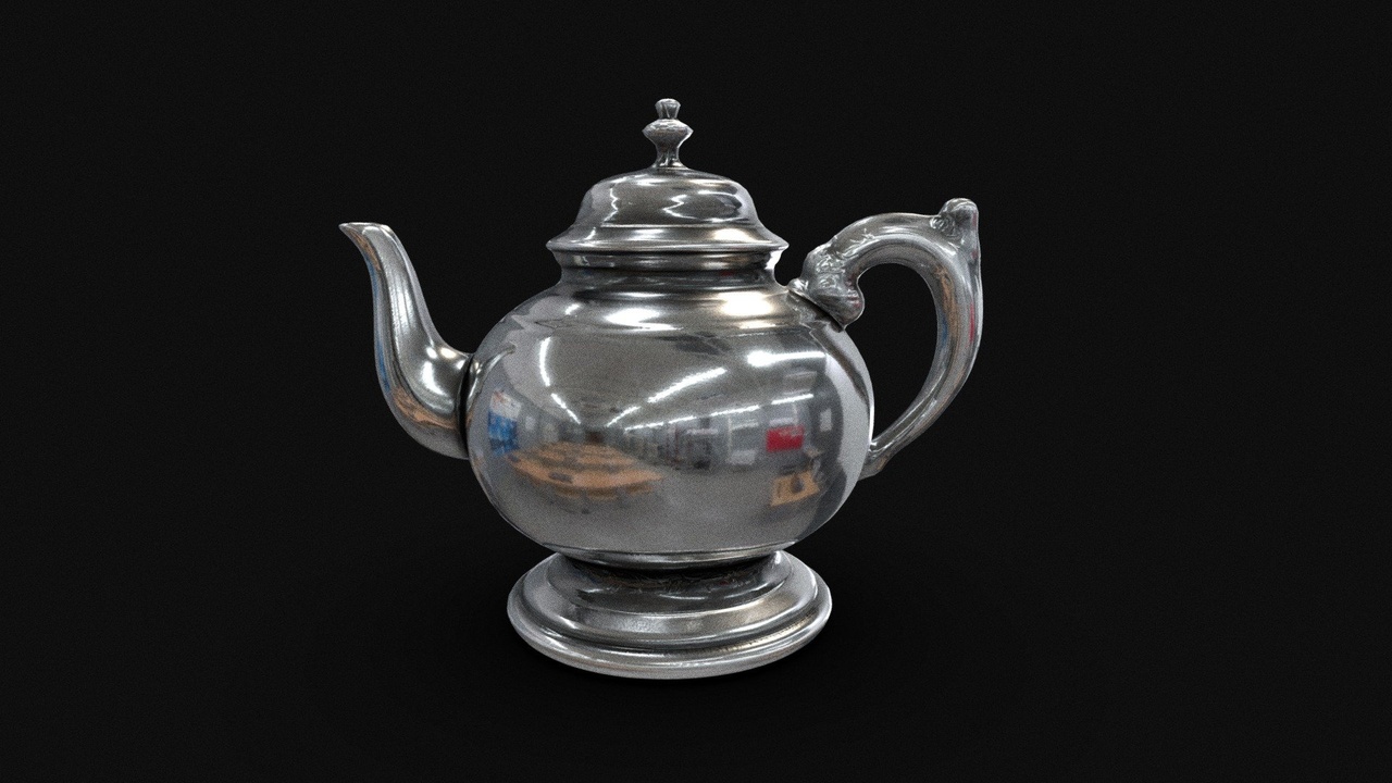 Media 1 for listing AI test - Teapot with reflective surface